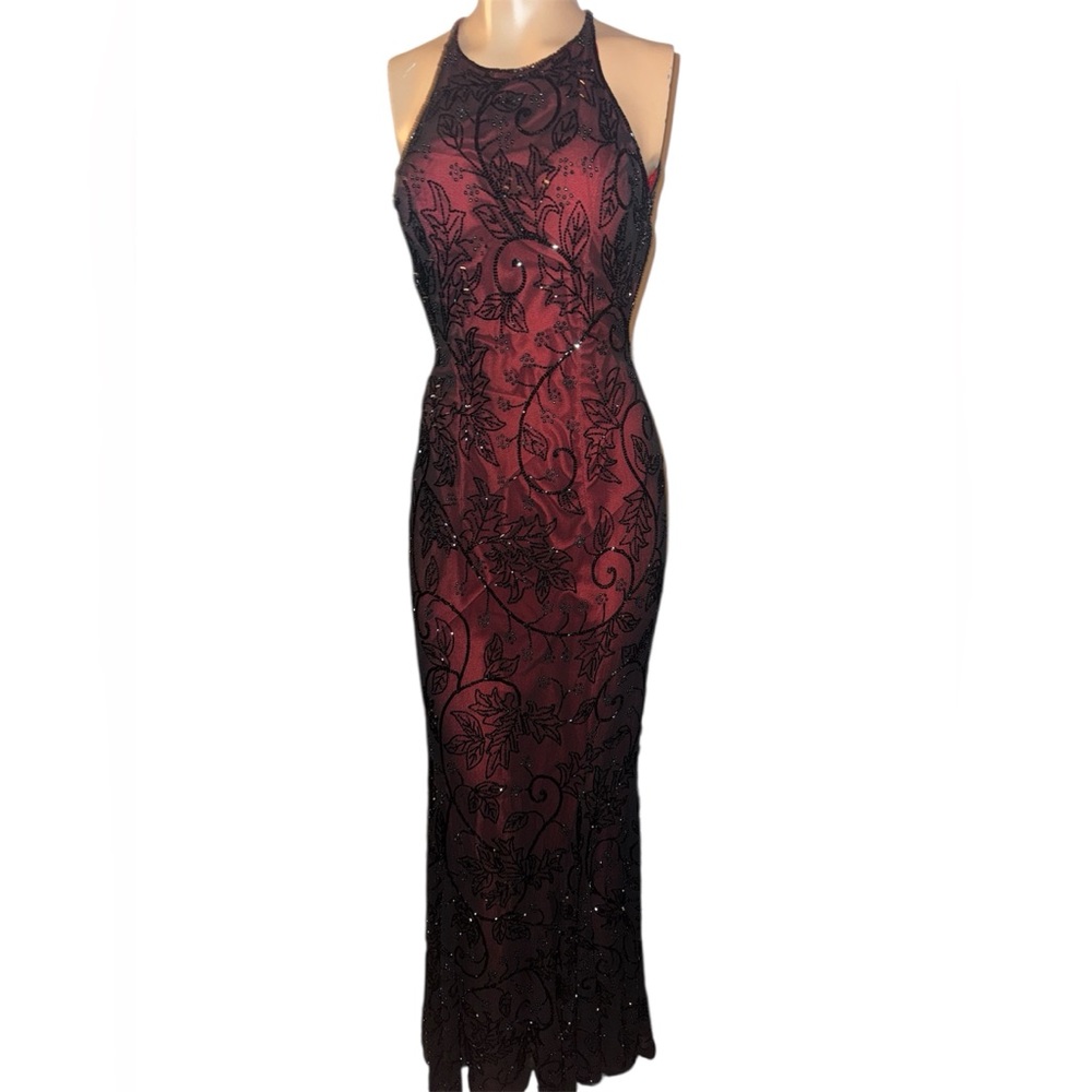 Sean Collection vintage Red and Black maxi dress size M